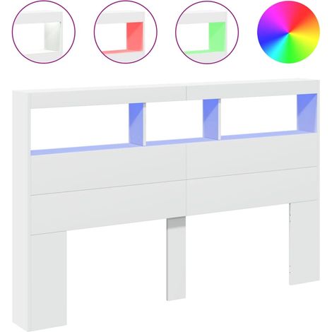 Maison Exclusive - Cabecero de cama con LED blanco 160x17x102 cm