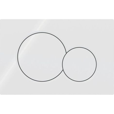 Ymyny – Plaque de commande WC Geberit Sigma 01 – Compatible réservoir UP320/UP720 – Double chasse 3/6 L – Installation sans outil – Plastique blanc (1/2)