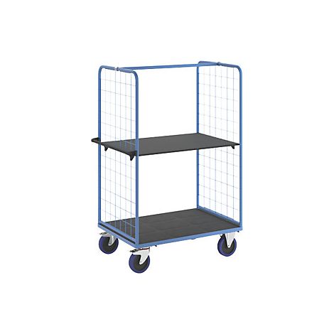 eurokraft pro Carrello a ripiani con sponda a griglia su 2 (1/2)
