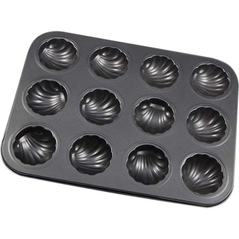 Plaque De Cuisson En Forme De Coquille Moule À Madeleine Antiadhésif À 12 Cavités Moule À Gâteau En Acier Au Carbone Plaque De Cuisson En Forme De Coq (1/5)