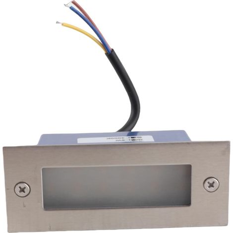 Lumières de Marche Rectangulaires LED en Acier Inoxydable, pour Escaliers Intérieurs et Extérieurs, Lumière Blanche Chaude, étanche IP65, pour Balcons (1/5)
