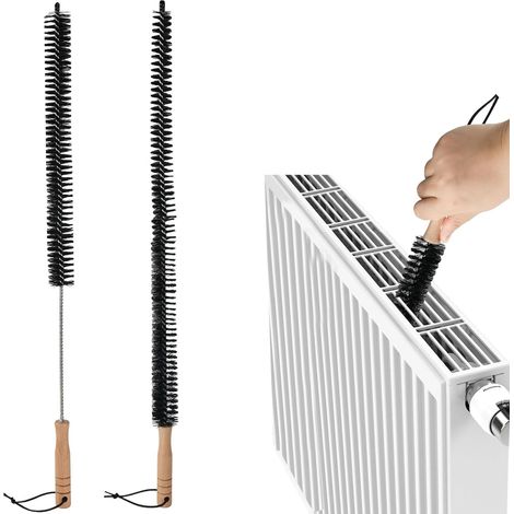 Neptune – Lot de 2 brosses de nettoyage pour radiateurs 60 cm – Poils en nylon doux – Nettoyage en profondeur des canaux de ventilation