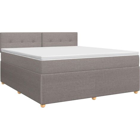 Maison Exclusive - Boxspringbett mit Matratze Taupe 160 x 200 cm (1/5)