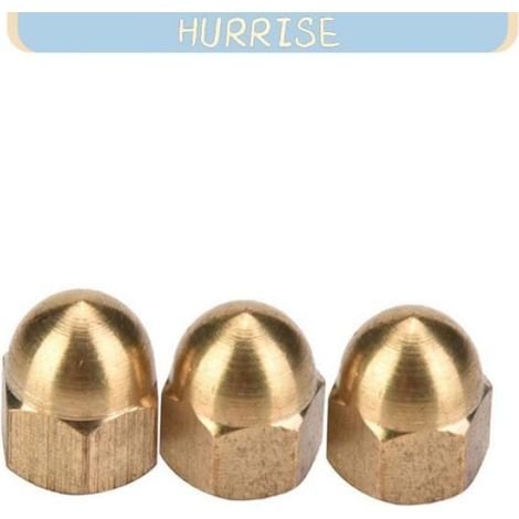 Tbest Écrou borgne Kit d'écrous borgnes en laiton, capuchon à tête bombée, ensemble d'écrous bricolage boulon M12 M5 (20 pièces) (1/4)