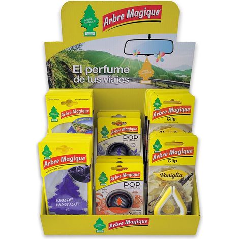 Expositor sobremesa de ambientadores para coche 44 uds