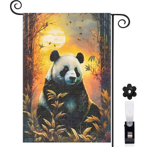Drapeau de jardin décoration extérieure toile résistante double face 30 x 45 cm pour porche et cour (1/5)