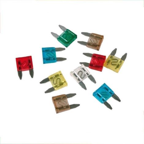 TRADE SHOP - Kit 100 Fusibili Mini Lamellari Assortiti Mini Fusibili Auto Camper Barca In Box -