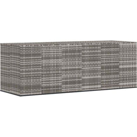 Maison Exclusive - Contenitore da Giardino in Rattan PE 291x100,5x104 cm Grigio