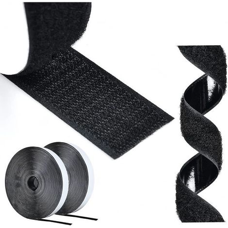 Scratch Autocollant Double Face,5m Bande Scratch Adhésif Bande Agrippantes Adhésives Autocollant,30mm Adhésives puissant Hook Loop (1/4)