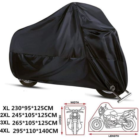 Housse de moto résistante à l'hiver, bâche de moto 210D housses de protection en tissu épais, 3XL-Fei Yu (1/5)