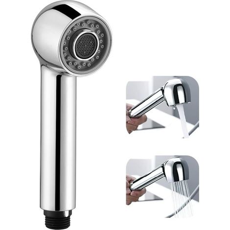 1 Douchette Évier Cuisine 2 Jets Aérateur Économie Eau ABS Robuste Compatible Robinet Extractible