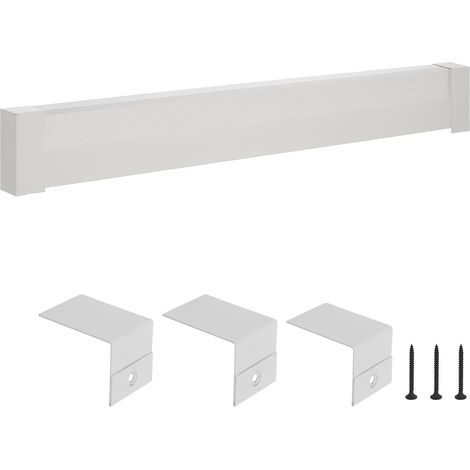 Cache pour Plinthe Chauffante, Série Basic, Couvercle pour Chauffage Électrique Standard, 1,83 m, Ventilation et Chaleur Efficaces, Cache de Remplacement en Acier pour Chambre à Coucher, Blanc (1/5)