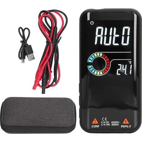 SJLERST Multimètre numérique rechargeable à plage automatique de haute précision AC DC Voltage Meter avec écran LCD couleur (1/5)