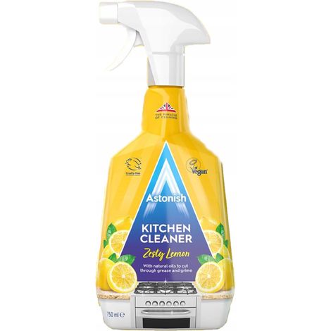 Limpiador de cocina vegano Astonish sabor limón intenso, 750 ml.