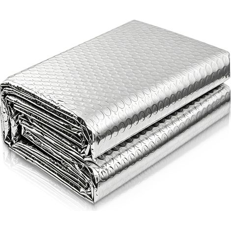 Rouleau isolant thermique aluminium feuille réfléchissant film isolant thermique fenetre anti chaleur film bulle aluminium pour toits portes (1/4)