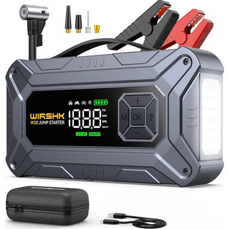 Booster Batterie Voiture 27000mAh, 12V Démarreur Voiture (Jusqu’à 9.0L Essence (1/5)