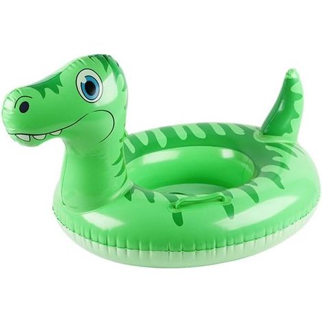 Flotador inflable con forma de dinosaurio para bebés, con asiento, para niños de 6 meses a 3 años. Ayuda acuática y juguetes. (1/5)