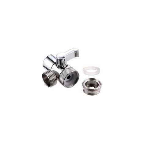 Adaptateur de robinet de cuisine, séparateur d'évier, vanne de dérivation, connecteur de robinet d'eau pour toilettes, bidet, douche, cuisine, 1 pièce (1/5)