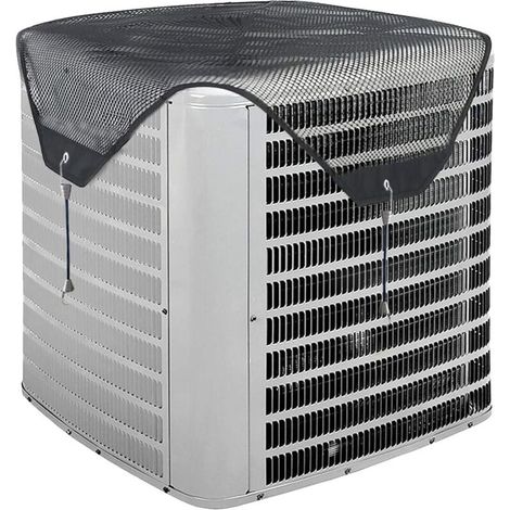 Housse de protection pour climatiseur toutes saisons en maille ouverte pour unités extérieures, noir, 71 x 71 cm (1/5)