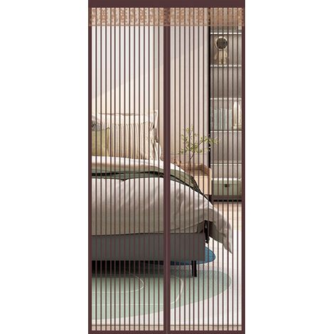 EASYCOMFORT Moustiquaire Porte Fenêtre Magnétique 120x220cm Rideau Porte Anti Mouche Insecte Moustiquaire Aimantée Bande Adhésive Fermeture Automatique Maille Très Fine Installation Facile sans Perçag (1/5)
