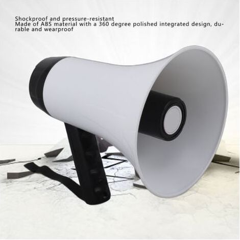 Mégaphone portable avec haut-parleur, porte-voix et sirène, contrôle du volume, mini porte-voix 30 W, portée de 500 m, accessoire sonore indispensable pour entraîneur et animateur de camp de vacances