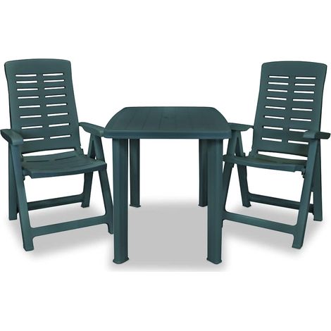 Maison Exclusive - Ensemble de bistro 3 pcs Plastique Vert (1/5)