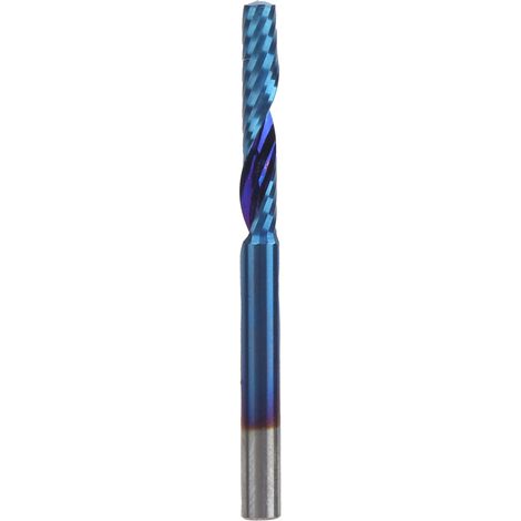 Fräser Nano-Blau-Beschichtung Einschneider-Spiral-Schaftfräser CNC-Schneidwerkzeug 4x22x50 (1/5)