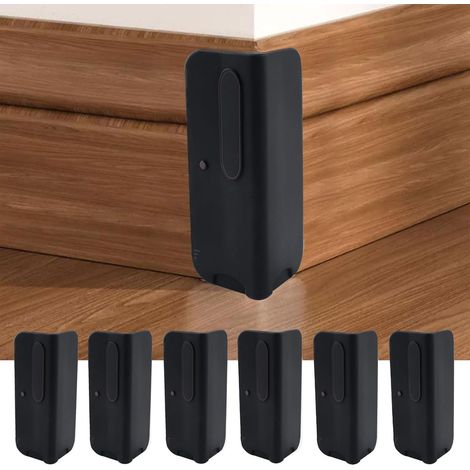 Kindfiber OÜ-Lot de 6 bandes de protection d'angle à angle droit pour la maison, la maternelle, le bureau (noir) (1/5)