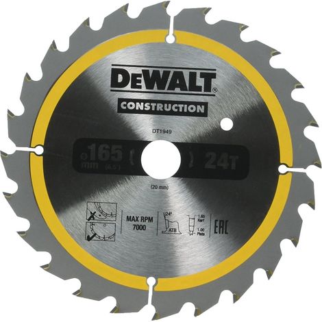 DeWalt Sierra circular, 1 pieza, Plata Amarillo negro, dt1949 de QZ (1/3)
