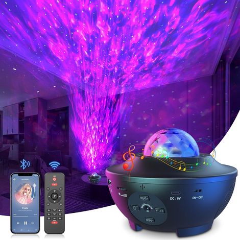 Filiyano – Projecteur, projecteur d'étoiles avec télécommande, veilleuse projecteur avec minuterie, veilleuse musicale Bluetooth USB à changement de (1/5)