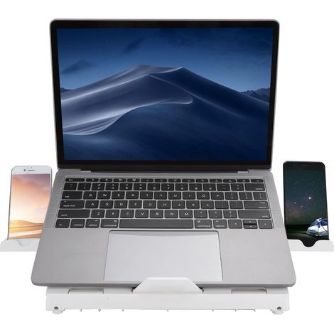 Support multifonctionnel pliable en alliage d'aluminium pour ordinateur portable et tablette, avec plaque et panneau antidérapants. (1/5)