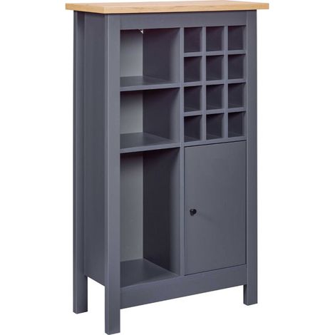 Buffet Avec Range-Bouteilles "Nichole" 124cm Anthracite (1/5)