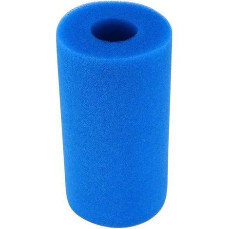 1 Filtre de piscine, Mousse, Lavable, Réutilisable, Type A, Intex, Bleu (1/4)
