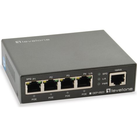 Switch LevelOne GEP-0523 5-Port Gigabit PoE 60W 4x PoE [LEV] (1/2)