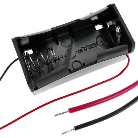 BeMatik - Battery compartment. Porte-pile plat pour 1 piles D LR20 R20 1.5V C C (1/5)