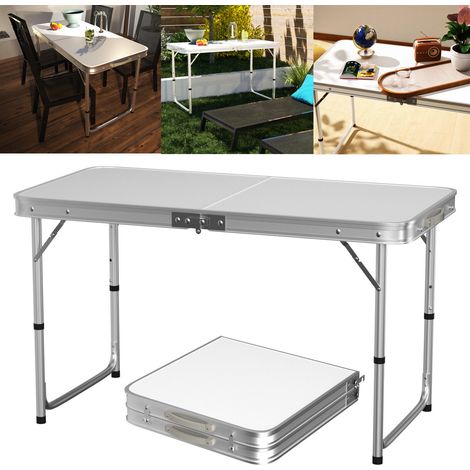 Folding Table Portable Folding Tables Camping Garden Party Trestle Dinner Buffet (1/5)