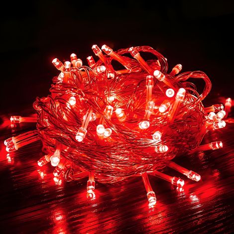 Guirlande Lumineuse - 500 LED - 50 M - Fil Transparent - 8 Modes - Étanche À L'éclaboussure - Pour Intérieur Et Extérieur (1/5)