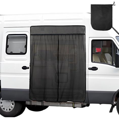 Moustiquaire pour Camping-Car et Fourgon avec Fermeture Centrale à glissière, 210x165 cm, Adaptable aux Portes arrière et latérales, Protection Anti-Insectes (1/5)