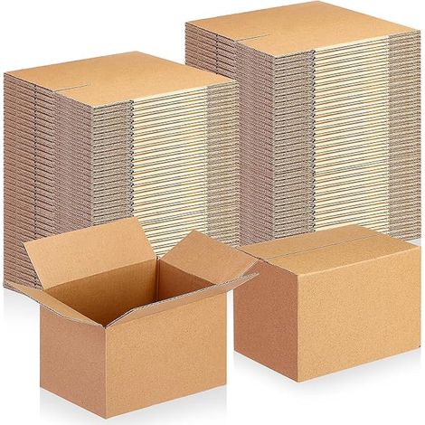 Corrugated Shipping Boxes, 15.5 x 10 x 10 cm - Packaging Boxes for Parcels, E-Commerce and Gifts - Recyclable Material - Brown (1/2)