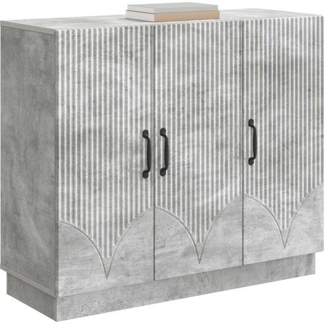 Maison Exclusive - Credenza Grigio Cemento 89 x 34,5 x 77 cm Legno ingegnerizzato