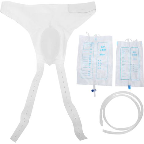 Poche de recueil d'urine en silicone, urinoir réutilisable étanche pour hommes et femmes, entonnoir urinaire pour personnes âgées (version femme) (1/5)