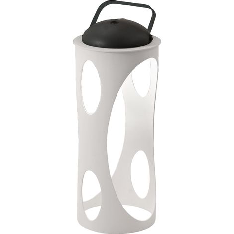 Lampe De Table Led Blanche Caddy 3W, Boîtier Ip54 En Métal Et Polycarbonate, Lumière Chaude 3000K, Variateur Tactile - Éclairage Au Design Moderne (1/3)