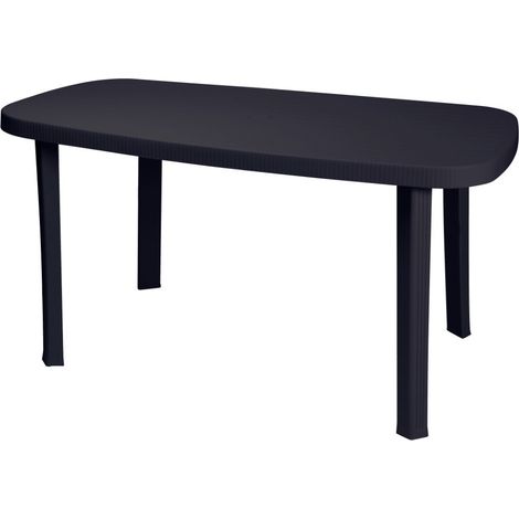 Tavolo garden otello cm.140x82x72h finitura antracite arredo giardino - Salone