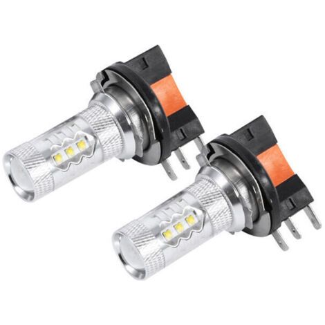 QORVA
-2 pièces/1 paire de ampoules LED H15 80W pour voiture, lampe phare,de