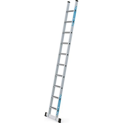 Anlegeleiter 10 Stufen Alu.elox.Arbeits-H.b.ca.3850mm Stufen m.Kunststoffeinlage (1/3)