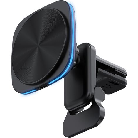 Supporto per telefono da auto Magsafe da 15 W, caricabatterie da auto Magsafe, supporto magnetico per telefono, caricabatterie wireless per iPhone 16/15/14/13/12, Samsung Galaxy S25, ricarica rapida, 