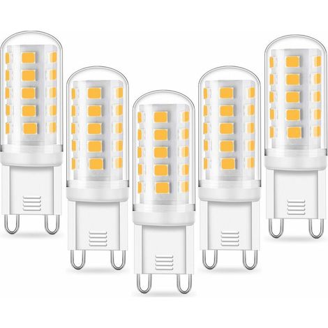 G9 LED Bulb - 5W Equivalent 33W 40W G9 , 420LM, Mini Lamp, Cool White 6000K, Flicker Free, AC220-240V, NON-Dimmable, Pack of 5 (1/5)