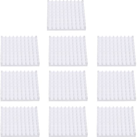 Dissipateur thermique en aluminium P48x5x48 - Lot de 10 ailettes de refroidissement pour puces de circuit imprimé (1/5)