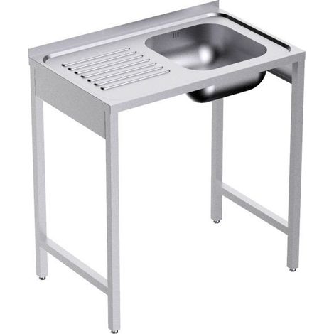 Plonge avec Bâti en inox Profondeur 500 Egouttoir Gauche - Distform