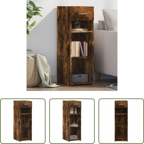 Holzschrank - Sideboard Räuchereiche 30x42,5x93 cm Holzwerkstoff (1/5)